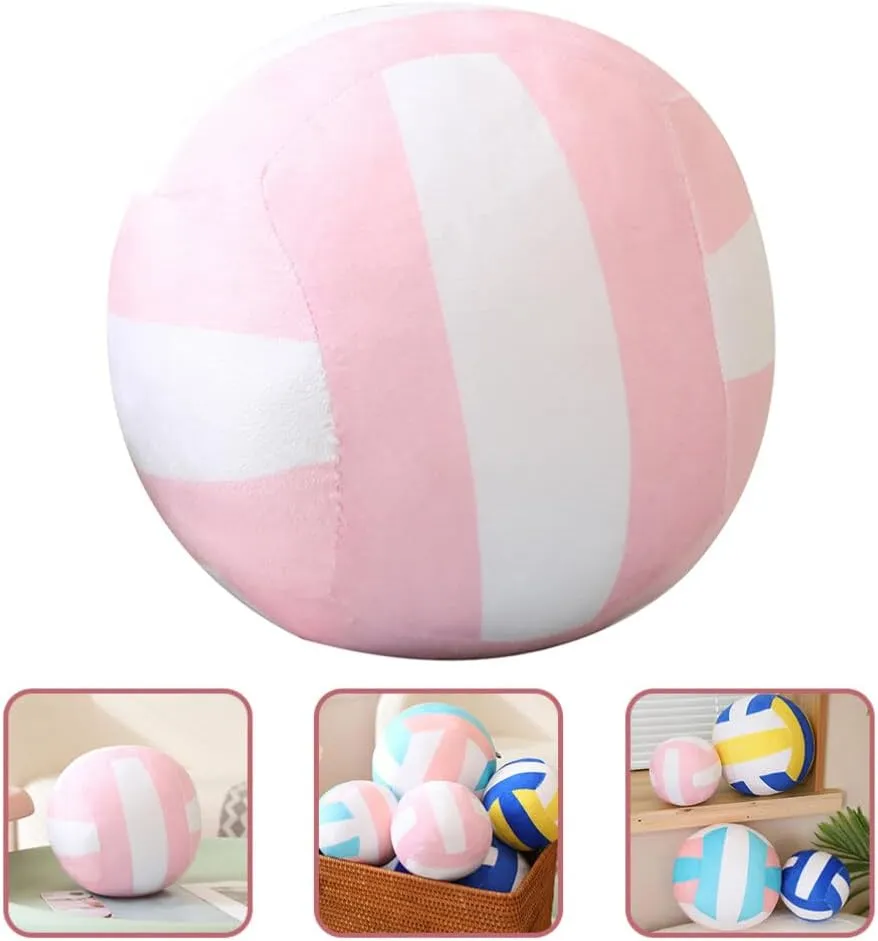 Volleyball Plush Toy Stuff Animal Soft Volleyball Blue Pillows Sports Plush Volleyball Accessories Pink Pillows Pillow for Kids Mini Pp Cotton Child Balloon Ball Hairy