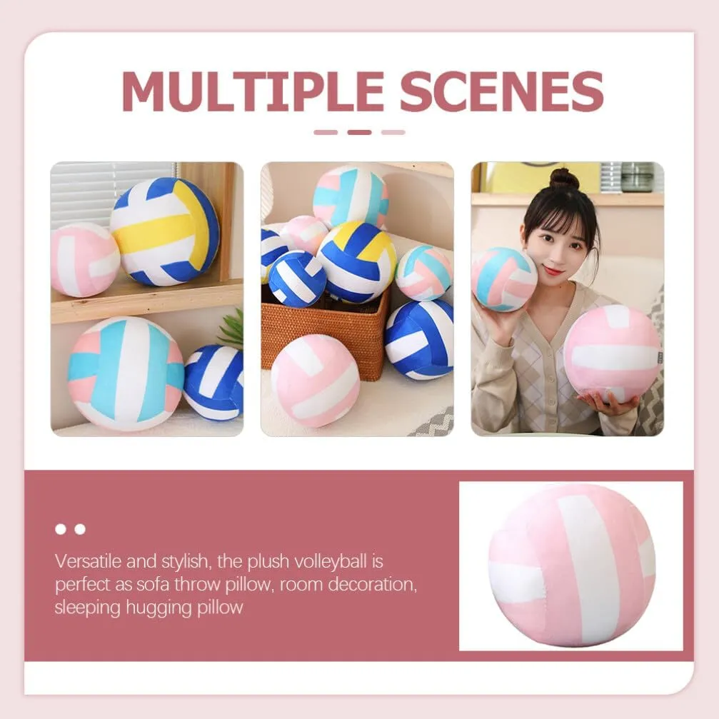 Volleyball Plush Toy Stuff Animal Soft Volleyball Blue Pillows Sports Plush Volleyball Accessories Pink Pillows Pillow for Kids Mini Pp Cotton Child Balloon Ball Hairy