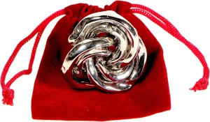 Vortex Hanayama Puzzle, Level 6 Difficulty, Bonus RED Velveteen Pouch, Bundled Items