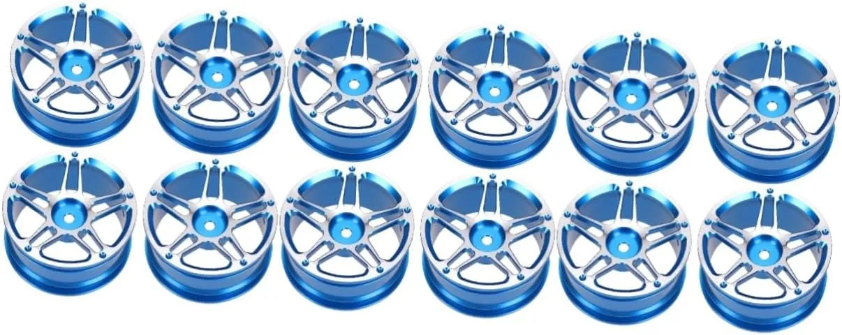 Wakauto 3sets 1/10 Racing Car Accessories Metal Hub Wheel Rim Parts for Adults Drift Car Mini 4pcs*3