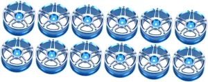 Wakauto 3sets 1/10 Racing Car Accessories Metal Hub Wheel Rim Parts for Adults Drift Car Mini 4pcs*3