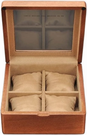 Watch Box Single For Men And Women Wooden Watch Box With Transparent Glass Top Cover, 4-digit Storage Watch Box Luxury Watch Case Display Organizer(Color:A)