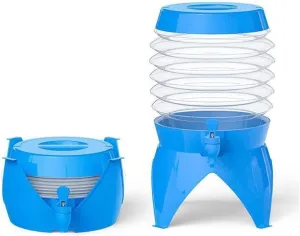Water Container,Camping Water containers, Collapsible Water Storage Containers3.5L 9.5L Camping Water Bucket with FaucetPortable Folding Water JugEmergency Water Storage Bag for (Size : 3.5L)