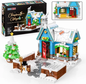 Winter Christmas Cottage Toy Building Sets (775 Pieces), a Christmas House with a Yard Covered by Snow, Building Toys for Kids, Boys, Girls Ages 8 , Creative Gifts Idea for Home Decor