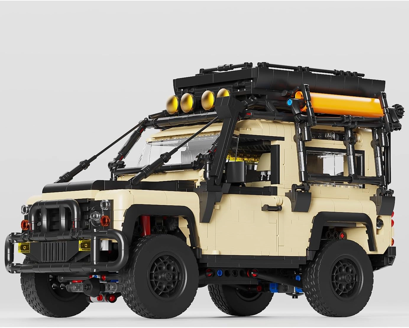 WISEPLAY Off-Road Adventure Building Block Set, Car Model Building Kit, 4x4 Camping Truck with Roof Rack