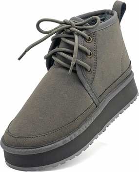 Women's Winter Snow Boots Mini Ankle Boots Suede Lace Up Fur lined Short Boots Cozy Warm Platform Booties for Women