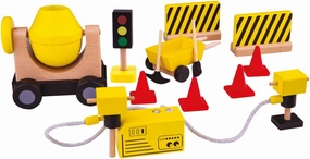 Wooden Construction Playset - Building Site Set