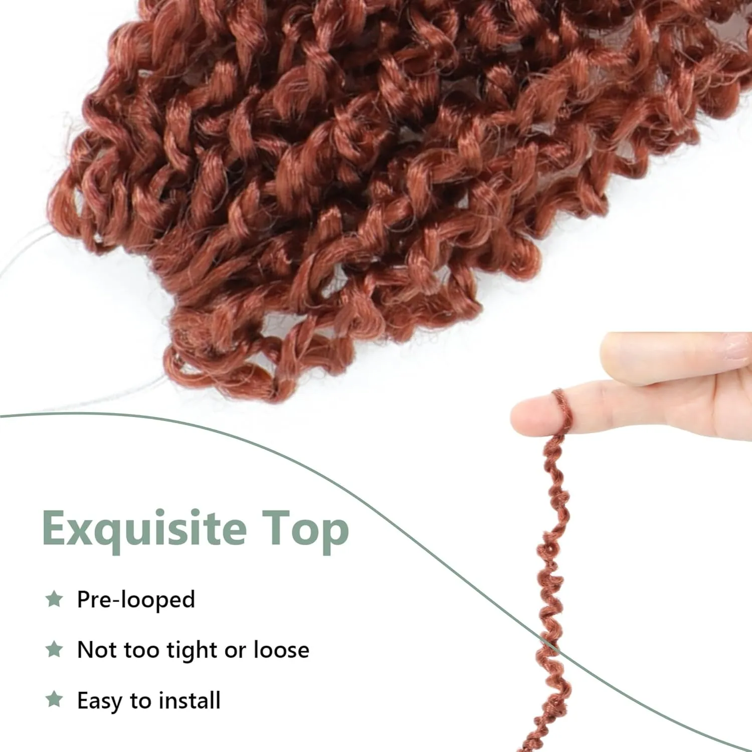 Yanky Twist Crochet Hair 8 Inch 8 Packs Crochet Yanky Twist Pre Looped Crochet Hair Spring Mini Twist Crochet Hair Extensions Bohemian Passion Twist Hair for Black Women（(8",#350-8P)
