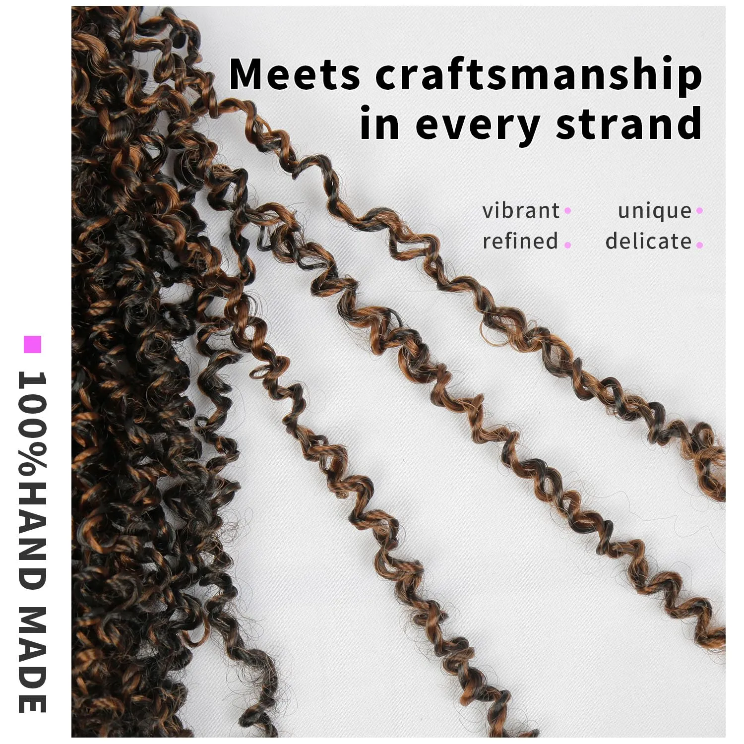 Yanky Twist Crochet Hair 9 Pack(270 Strands Total) Pre loop Pre Twisted Dark Brown Braids Crochet Hair,Synthetic Spring Short Passion Twist Crochet Braiding Hair Extensions For Women(1BH30, 8 Inch)