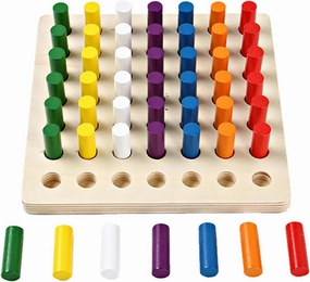 Yardwe Preschool Learning 1 Set of Color Discrimination Wooden Interposers Fine Motor Skills for Classroom