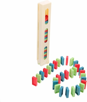 YARNOW 1 Set Educational Domino Clip Set Dominoes Clip Creative Fun for Safe Plastic Material Improves Patience for DIY Play Random Color